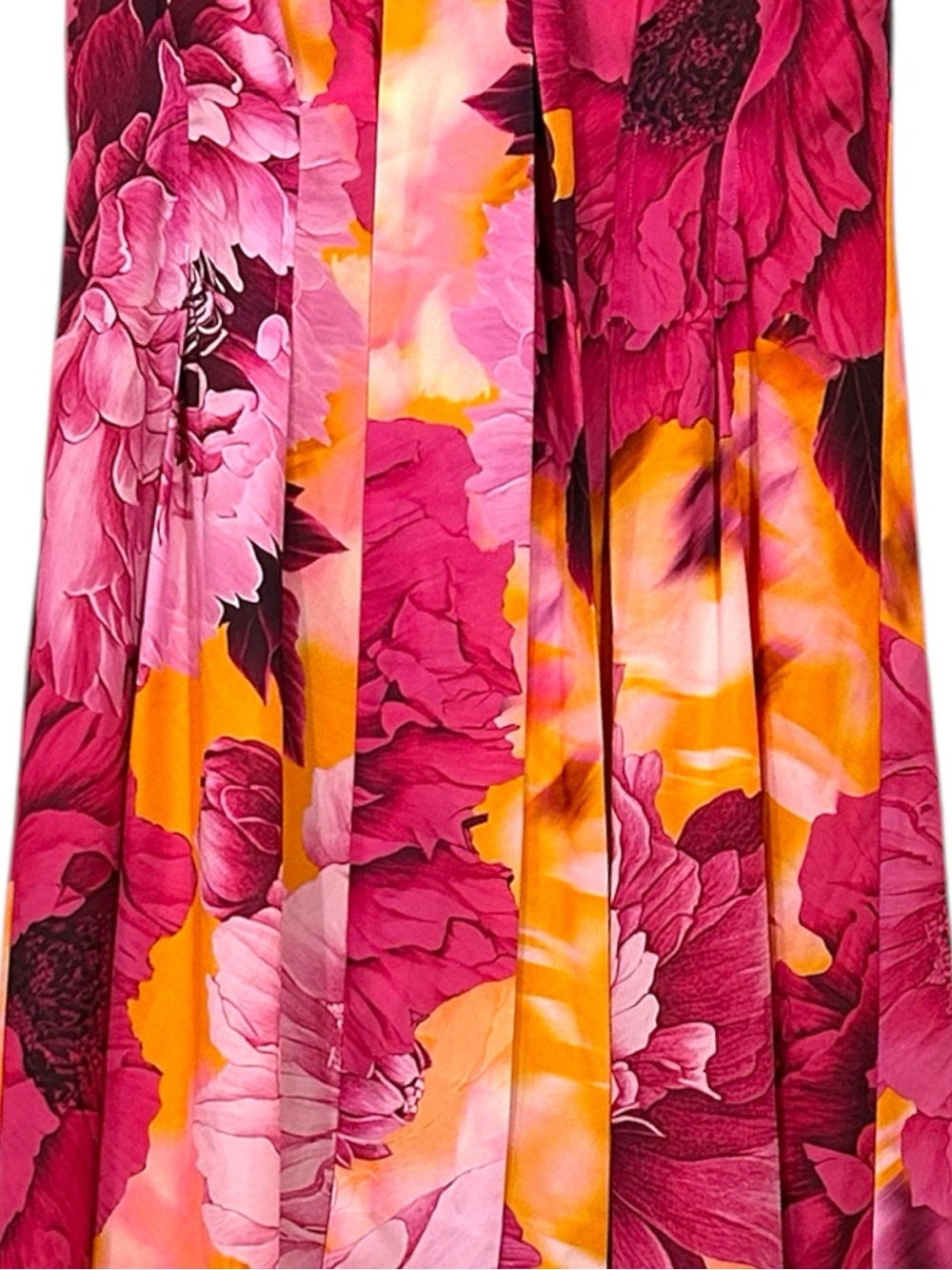 NWT Karen Millen Bold Abstract Floral Tie Neck All Occassion Summer Midi Dress 6 - Picture 6 of 13